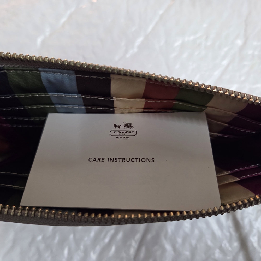 Coach Plum and Taupe Women's Wallet - Picture 4 of 5